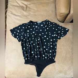 Lush Kona Surplice Bodysuit Blouse Women’s Size Large